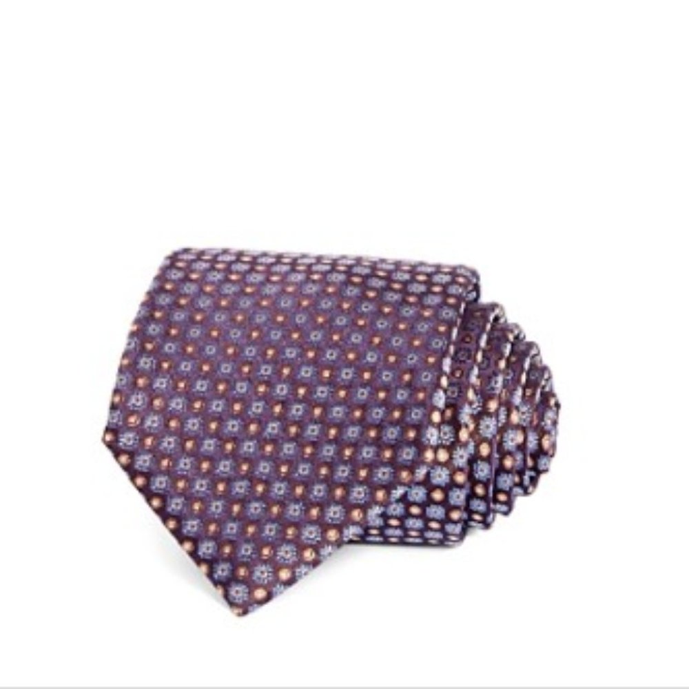 Sold - The Men's Store Bloomingdale's Floral Jacquard Classic Tie 100% Exclusive - Picture 4 of 10